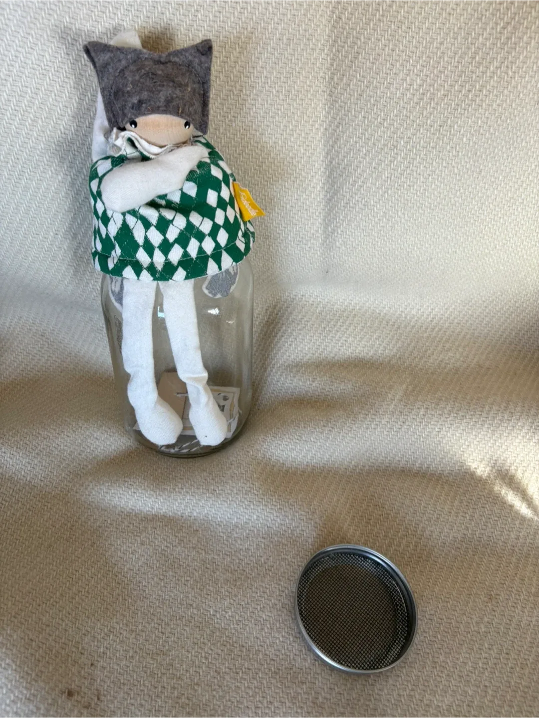 Fidoodle Handmade Transforming Doll in Jar