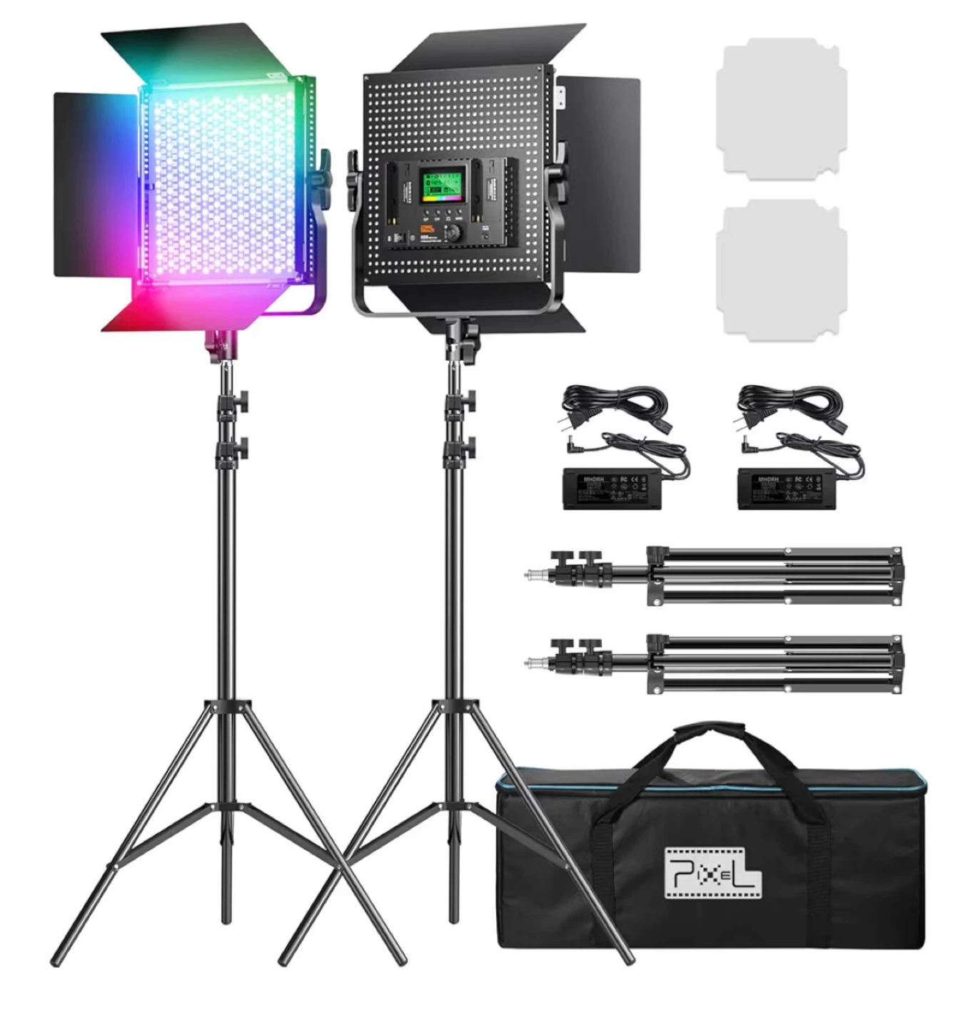 Pixel K80 RGB LED Studio Lights - 2 Panels - photo 2