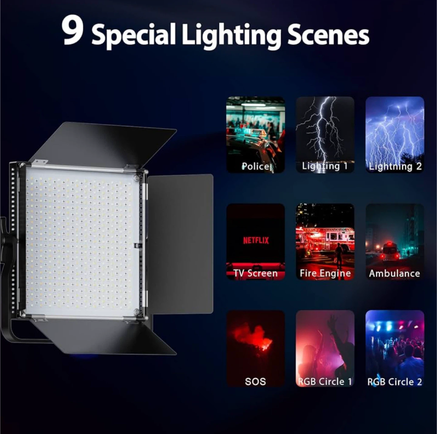 Pixel K80 RGB LED Studio Lights - 2 Panels - photo 3