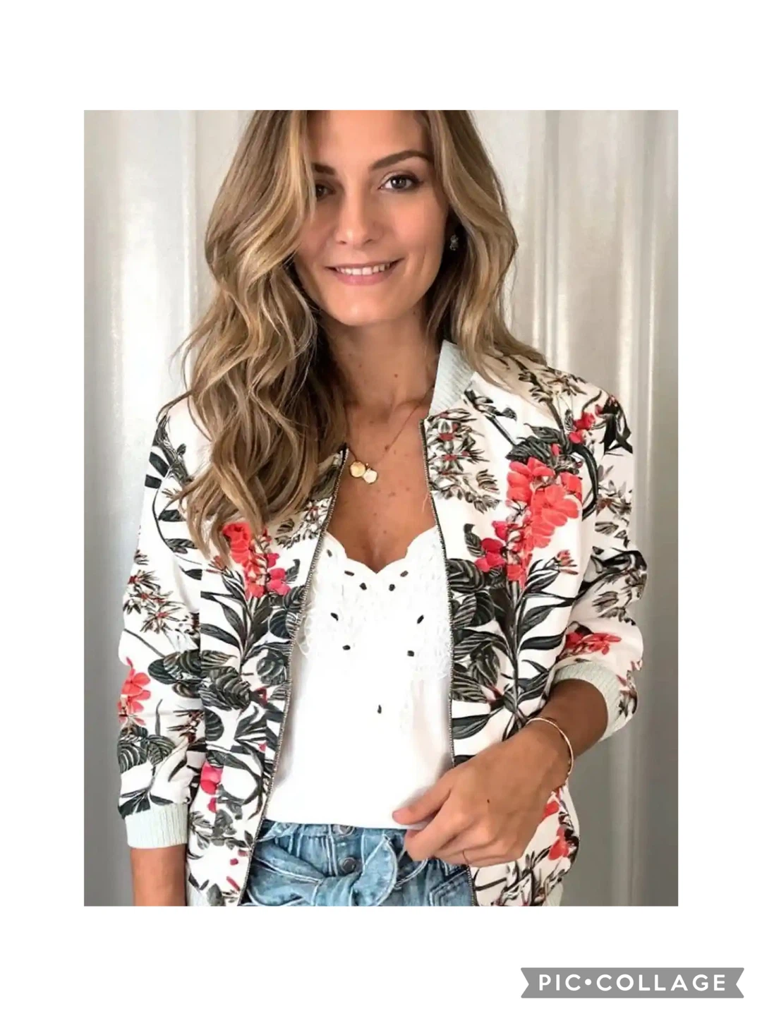 Floral Bomber Jacket