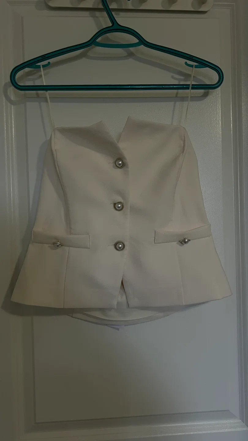 Dynamite White Bustier Top