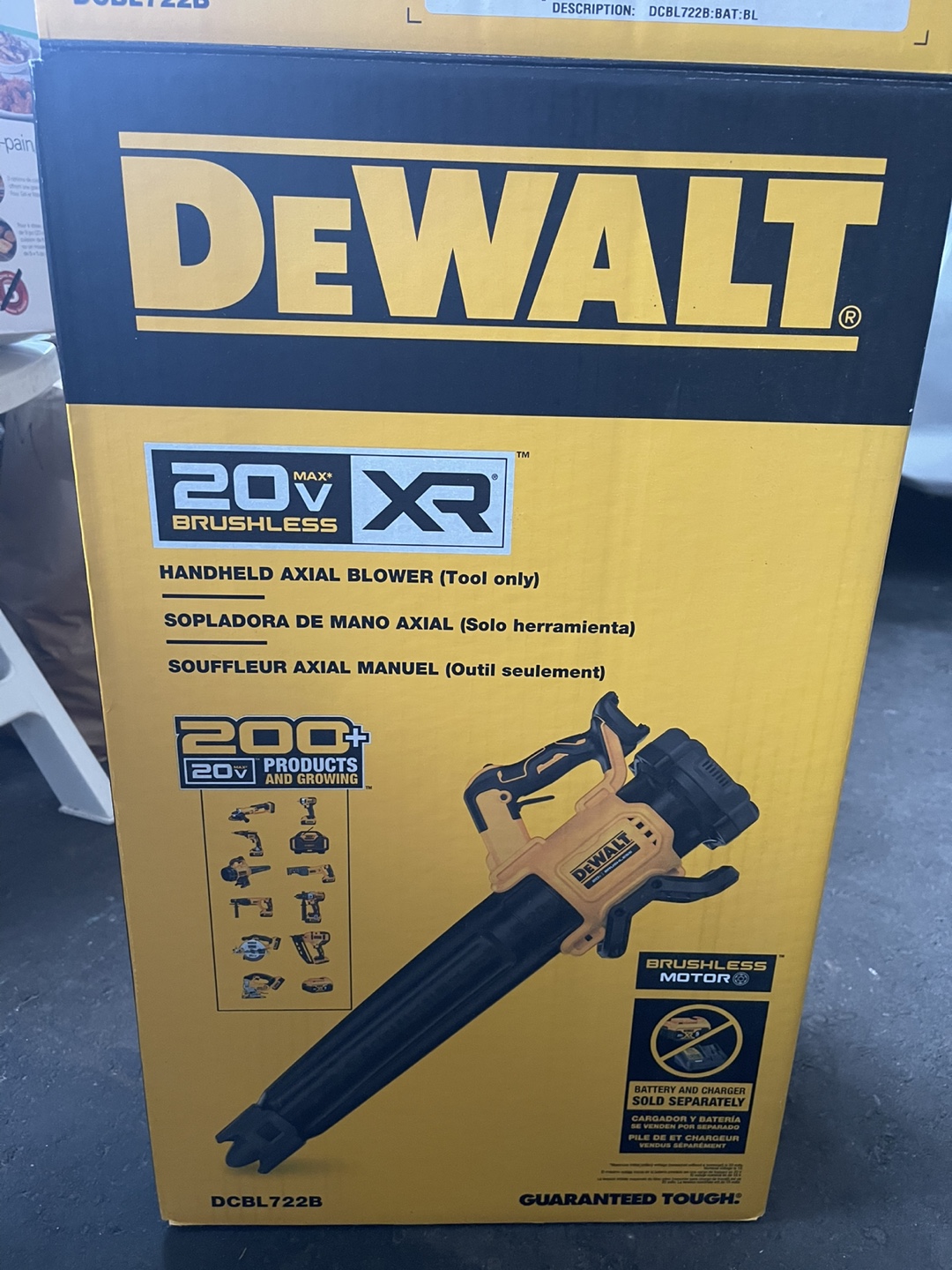 Open boxes DeWalt 20V MAX XR Brushless Handheld Axial Blower