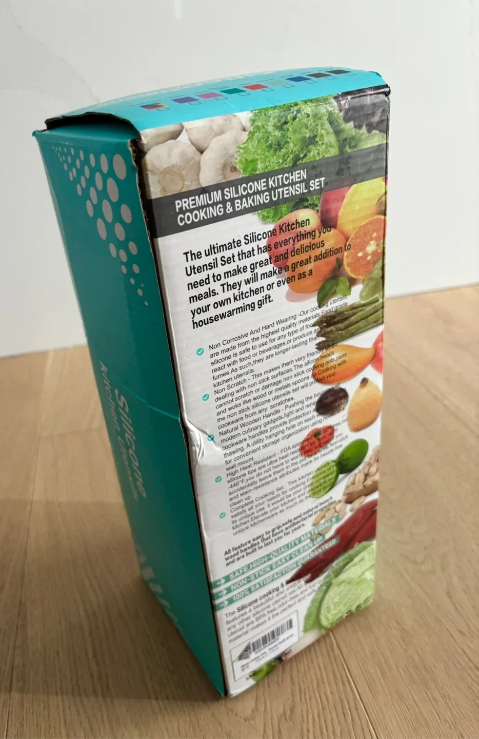 10 Pcs Premium Silicone Kitchen Utensil Set w Wood Handles NEW image indicator(4)