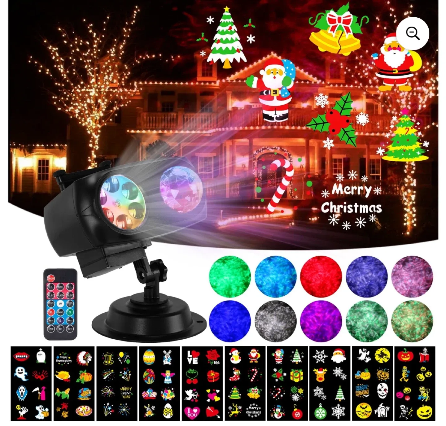 Christmas Projector Light w/ Remote