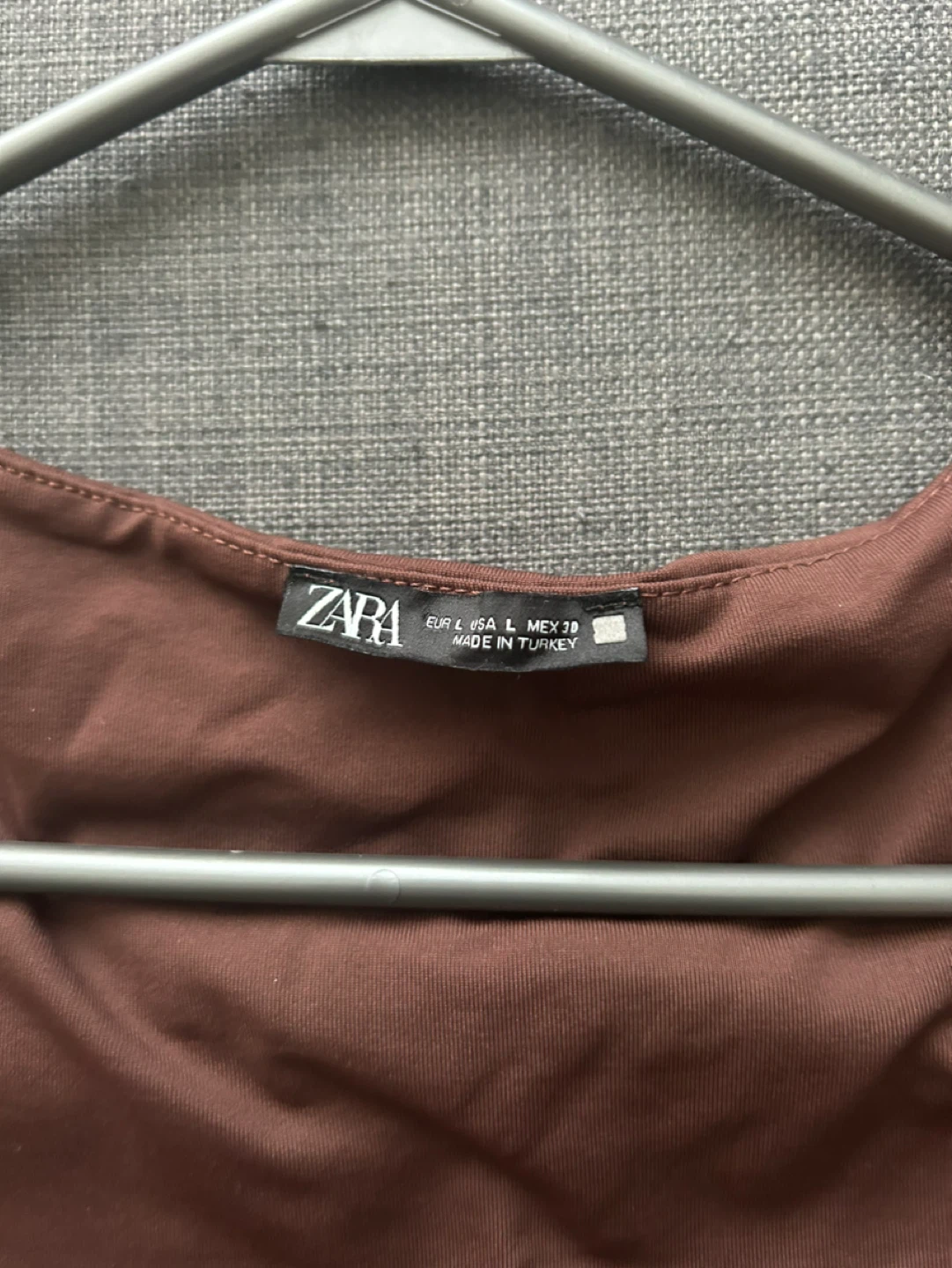 Zara Brown Squareneck Tank Top - Size L - photo 2