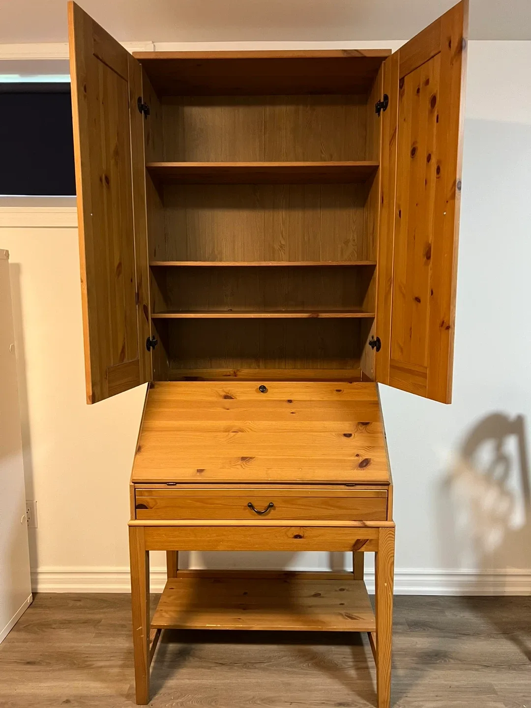 IKEA Hemnes Secretary Desk with shelves cabinet image indicator(2)