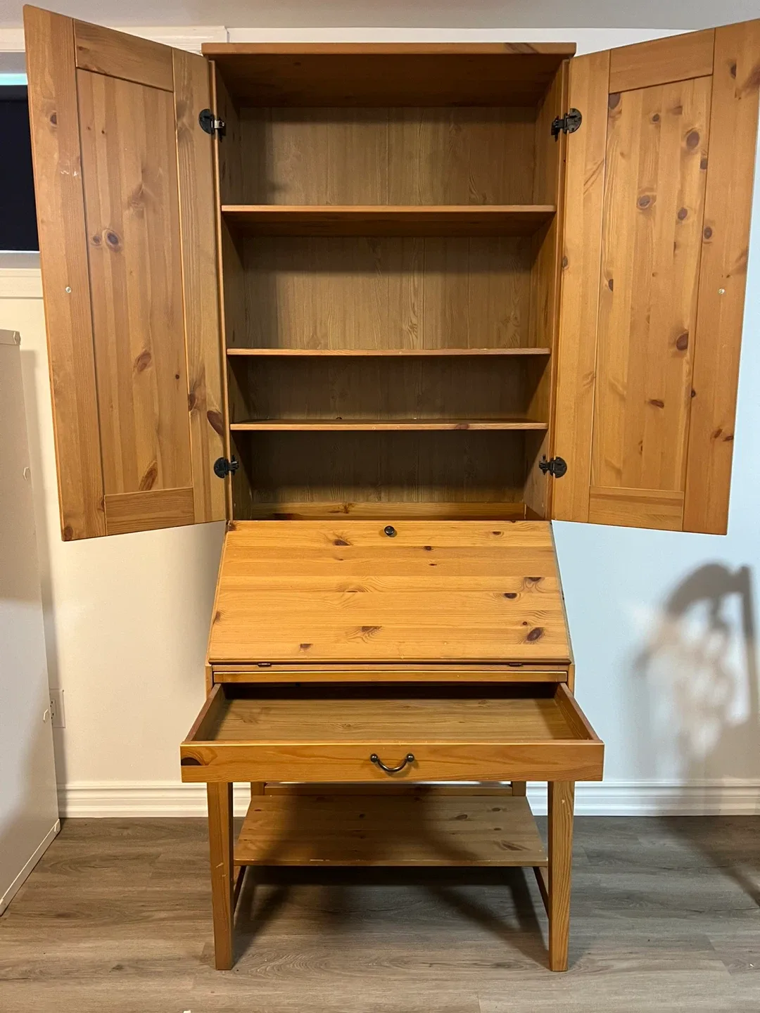 IKEA Hemnes Secretary Desk with shelves cabinet image indicator(4)