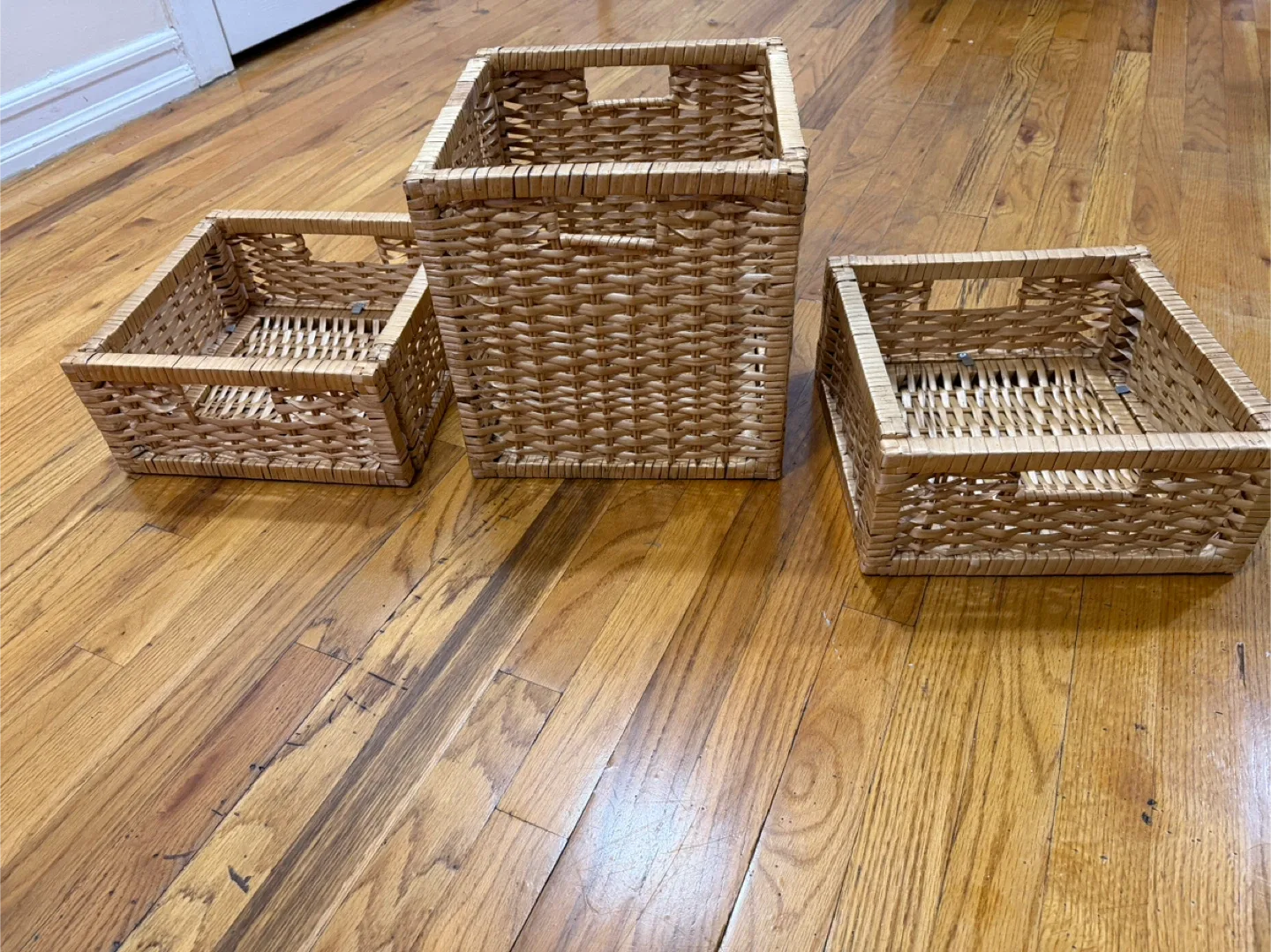 Wicker Storage Baskets - Set of 3 image indicator(2)
