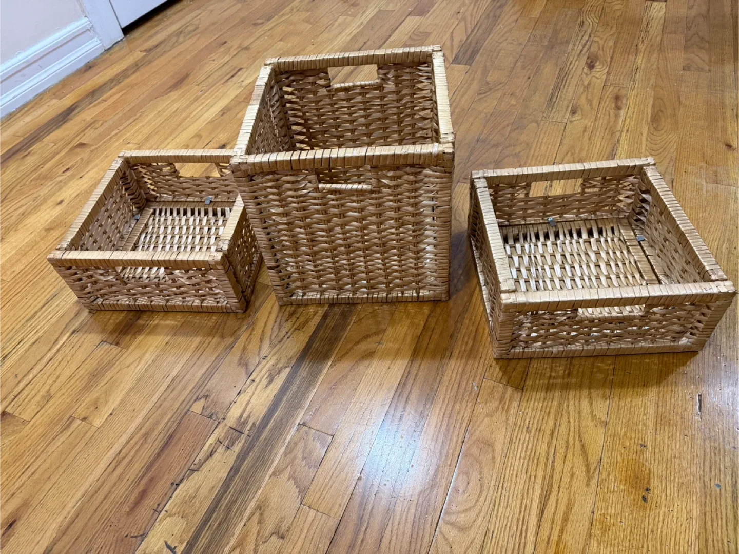 Wicker Storage Baskets - Set of 3 image indicator(3)