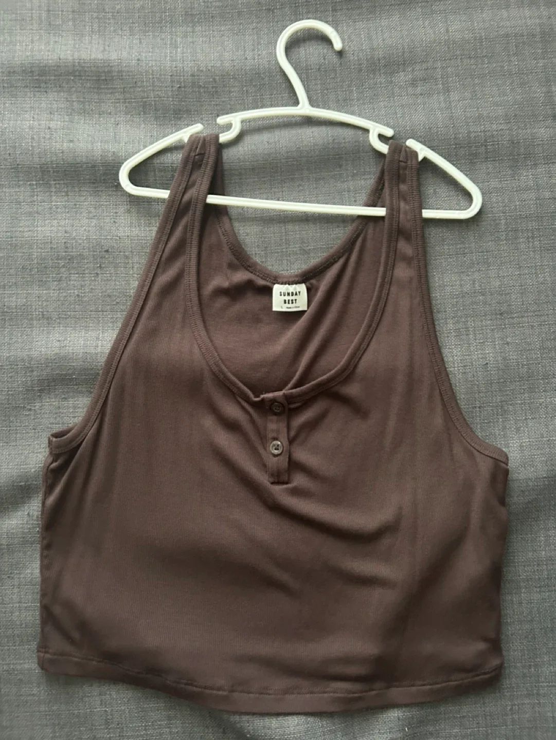 Sunday Best Brown Tank Top - Size L