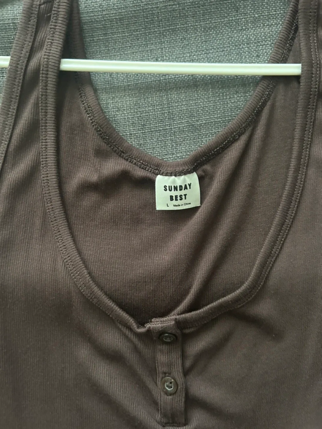 Sunday Best Brown Tank Top - Size L image indicator(2)