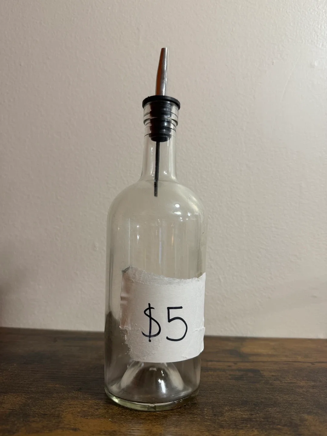 Glass Bottle with Pour Spout