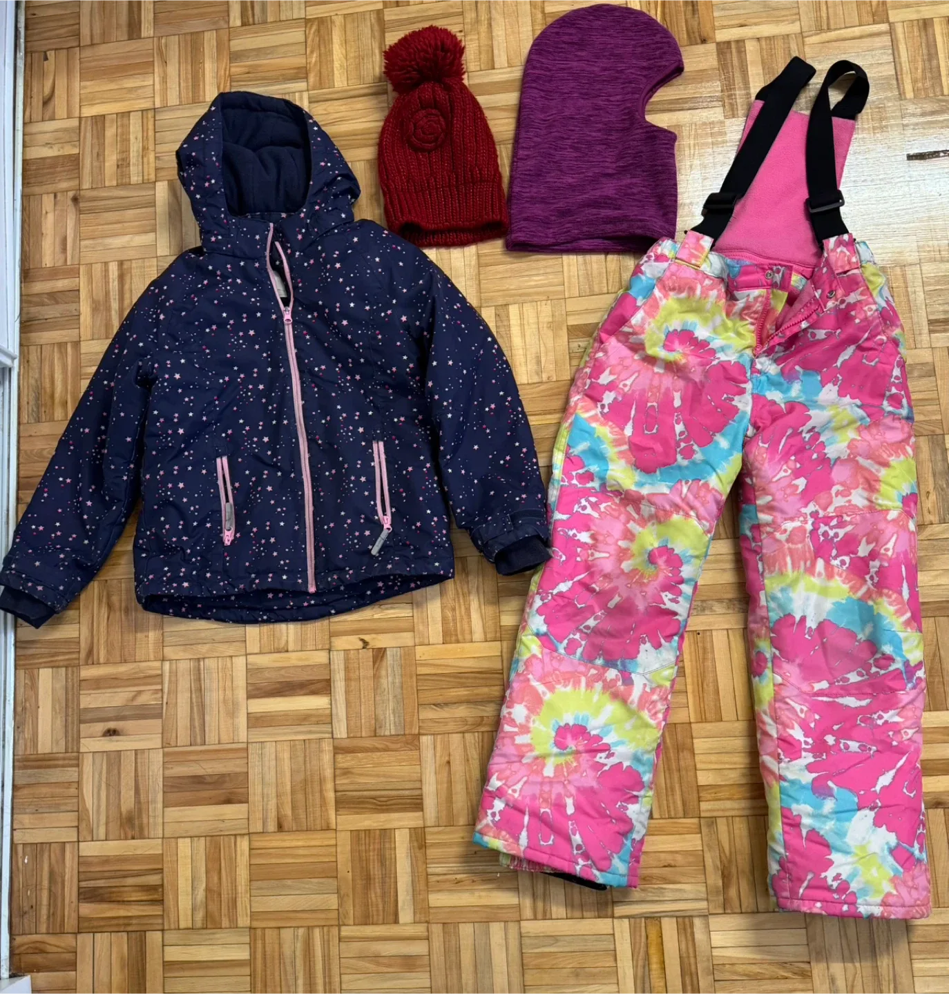 Kids' Snow Pants, Jacket, Balaclava & Hat;Size 10