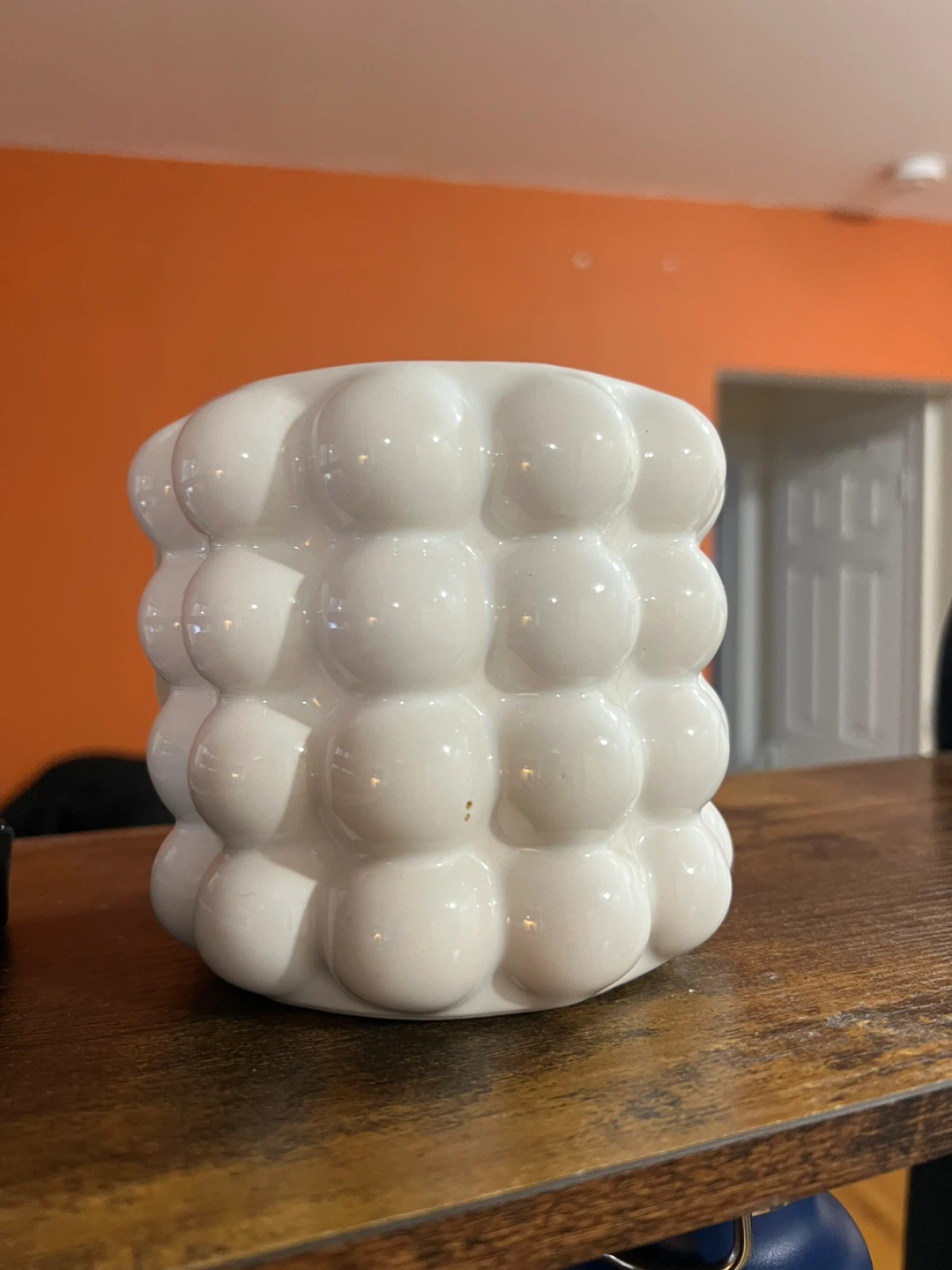 White Bubble Ceramic Planter - photo 3