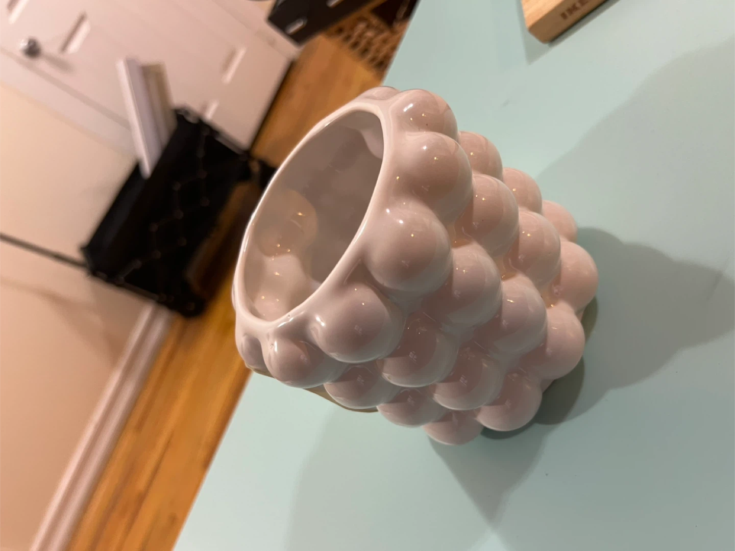 White Bubble Ceramic Planter