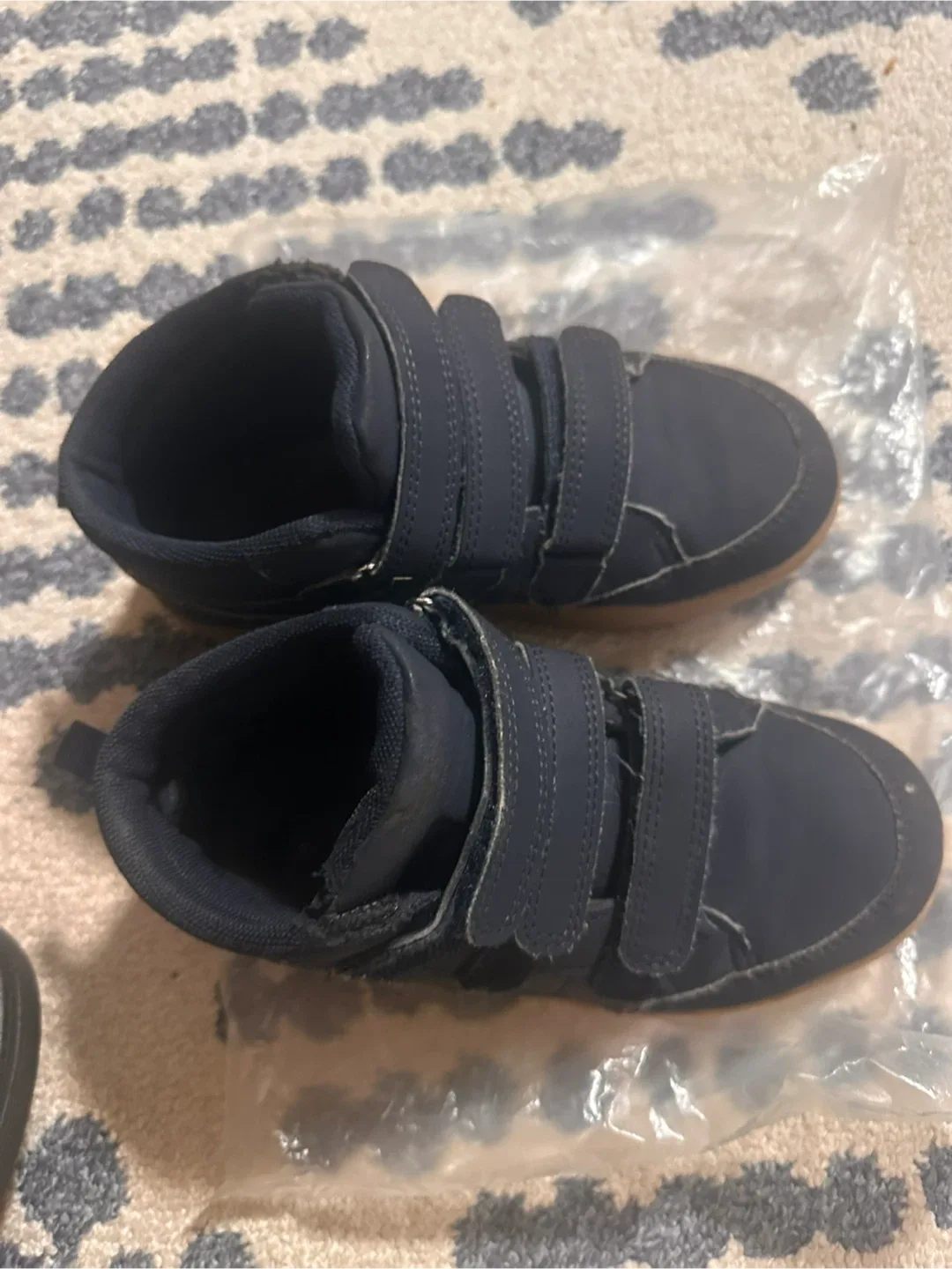 Navy Blue Sneakers with Velcro Straps