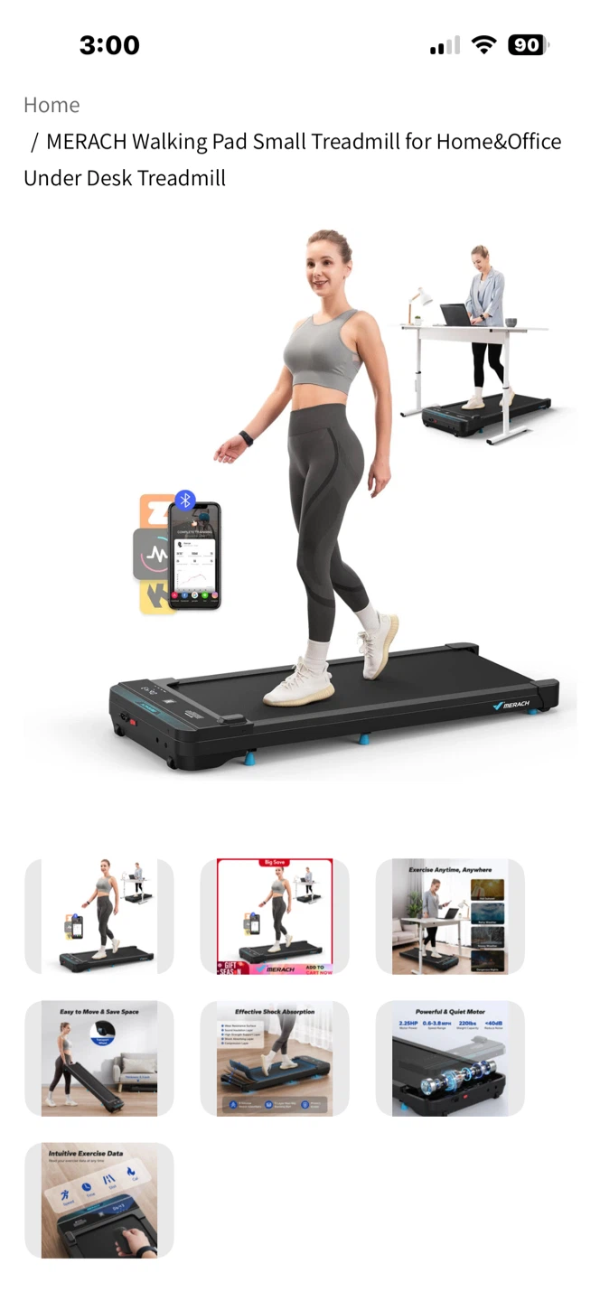 MERACH Walking Pad Small Treadmill - photo 2