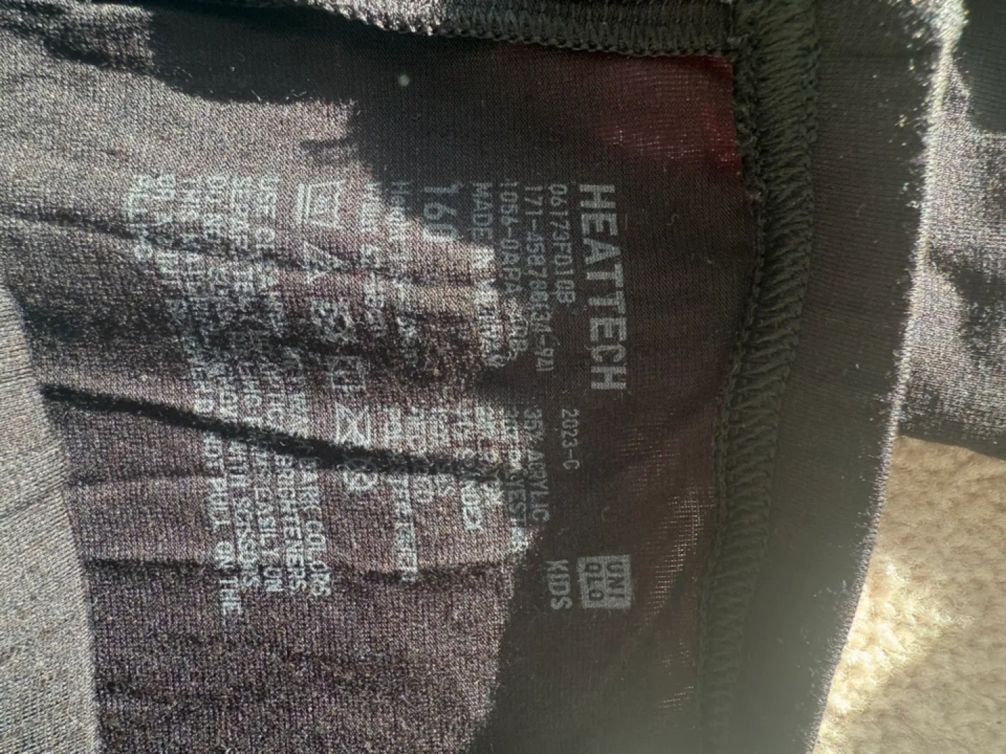 UNIQLO HEATTECH leggings for Kids 160 Black (15 for 3 pcs) image indicator(2)