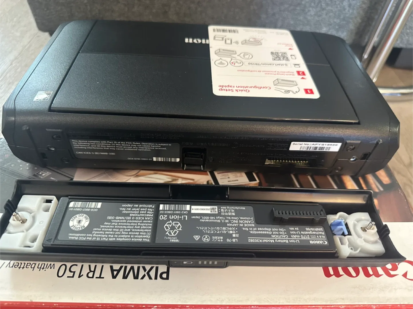 Canon PIXMA TR150 Wireless Portable Printer - Like New! image indicator(6)