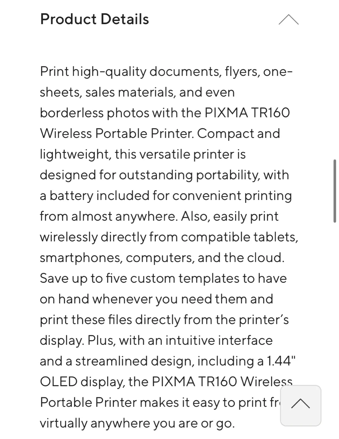 Canon PIXMA TR150 Wireless Portable Printer - Like New! image indicator(8)