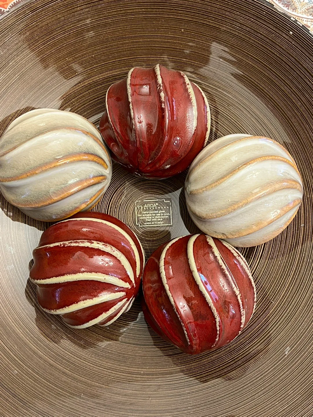 ARDA Glassware Hand-Painted Bowl - 17 inches image indicator(5)