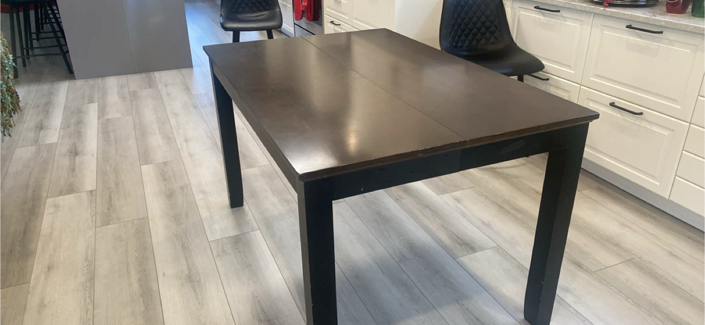 Extendable Dark Brown Dining Table - photo 2