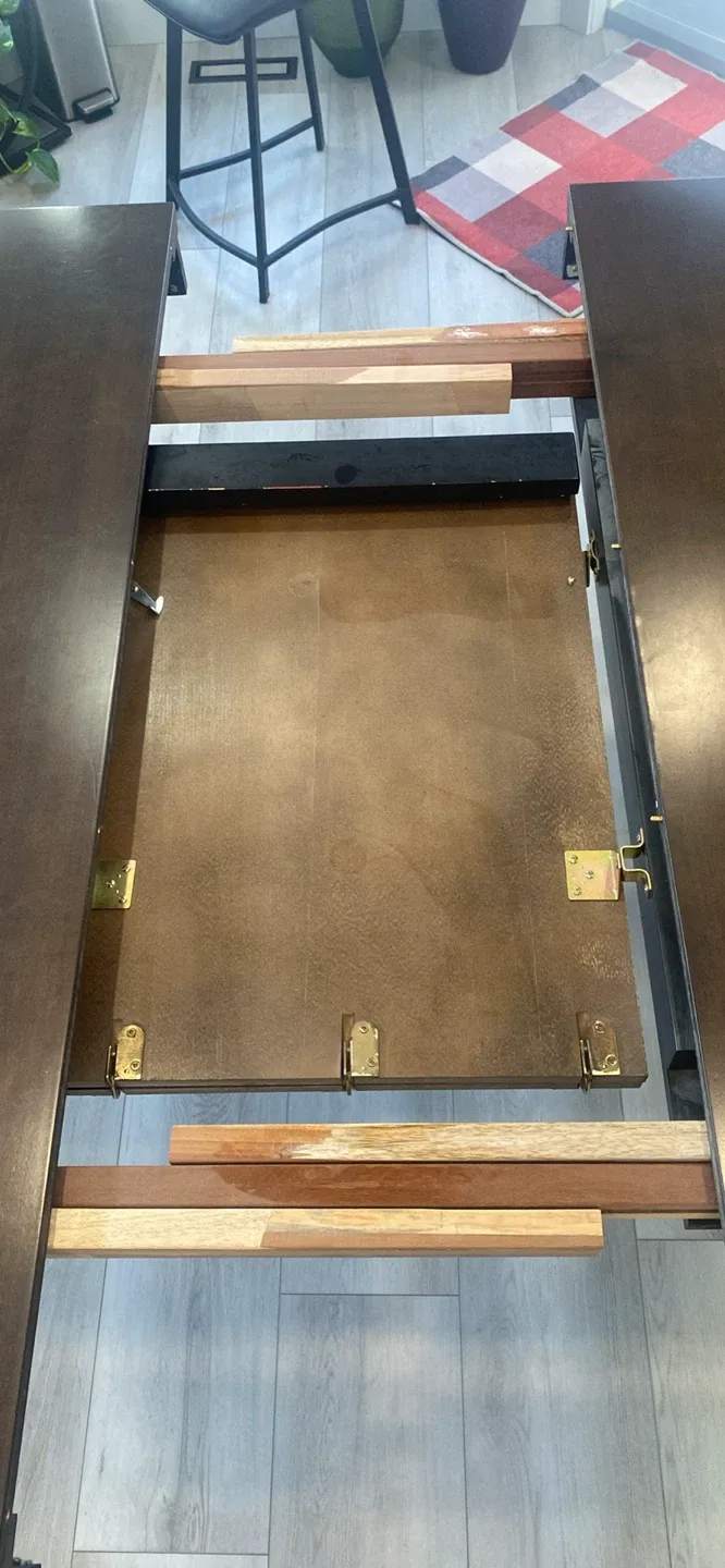 Extendable Dark Brown Dining Table