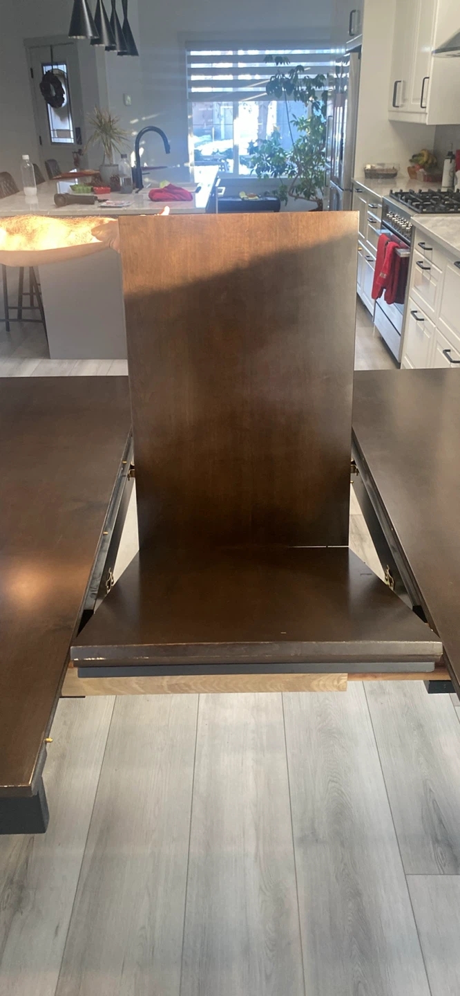 Extendable Dark Brown Dining Table - photo 4