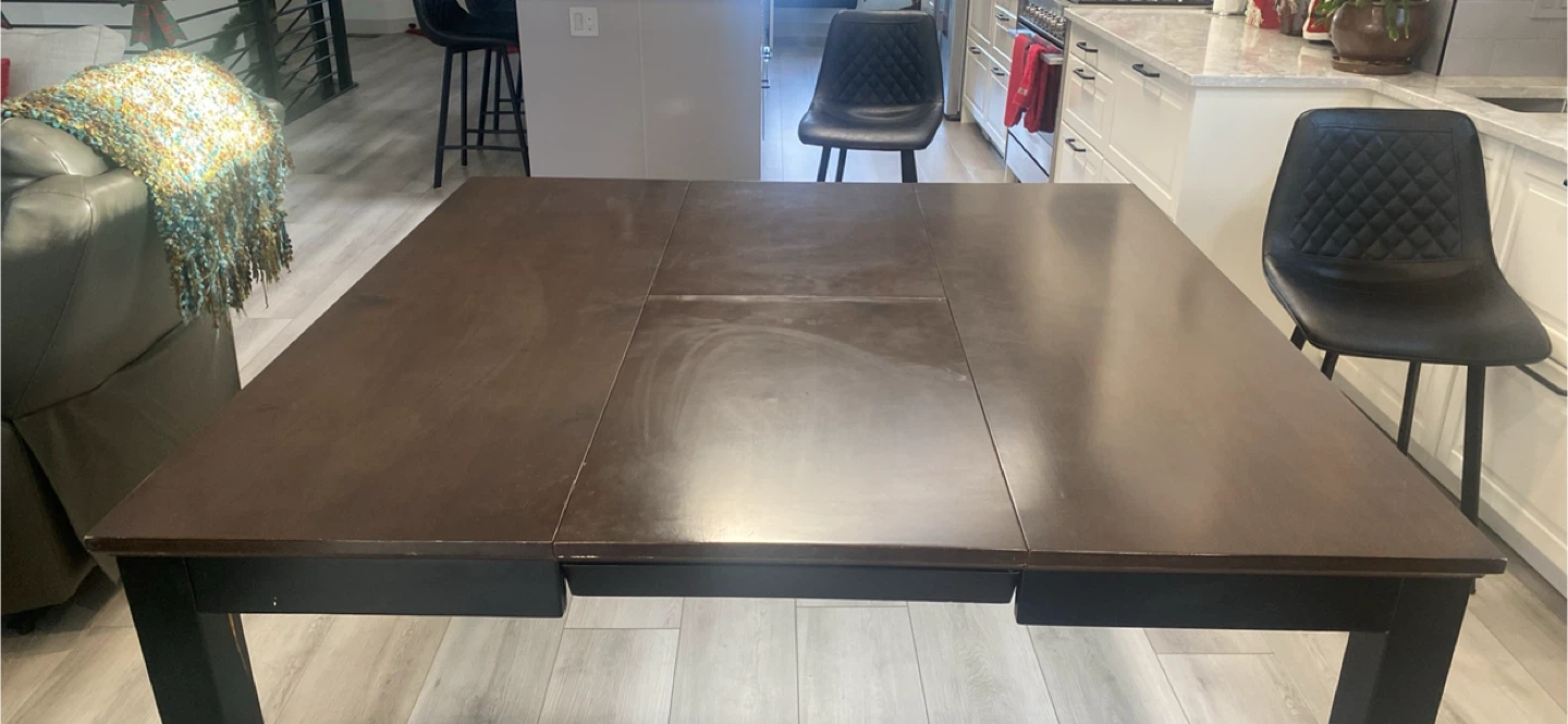 Extendable Dark Brown Dining Table - photo 5