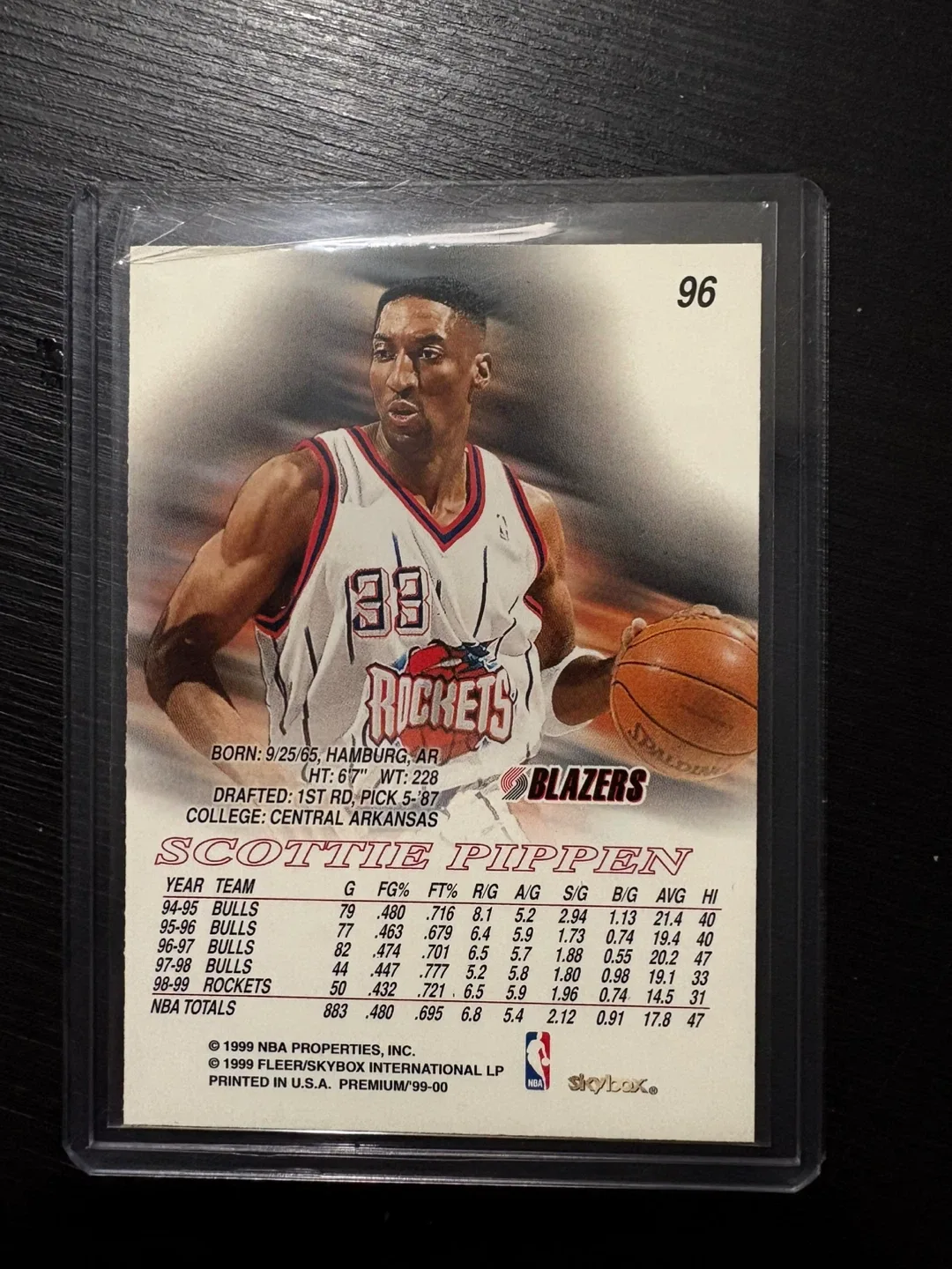 Scottie Pippen Trading Card - 1999 Fleer/Skybox image indicator(2)