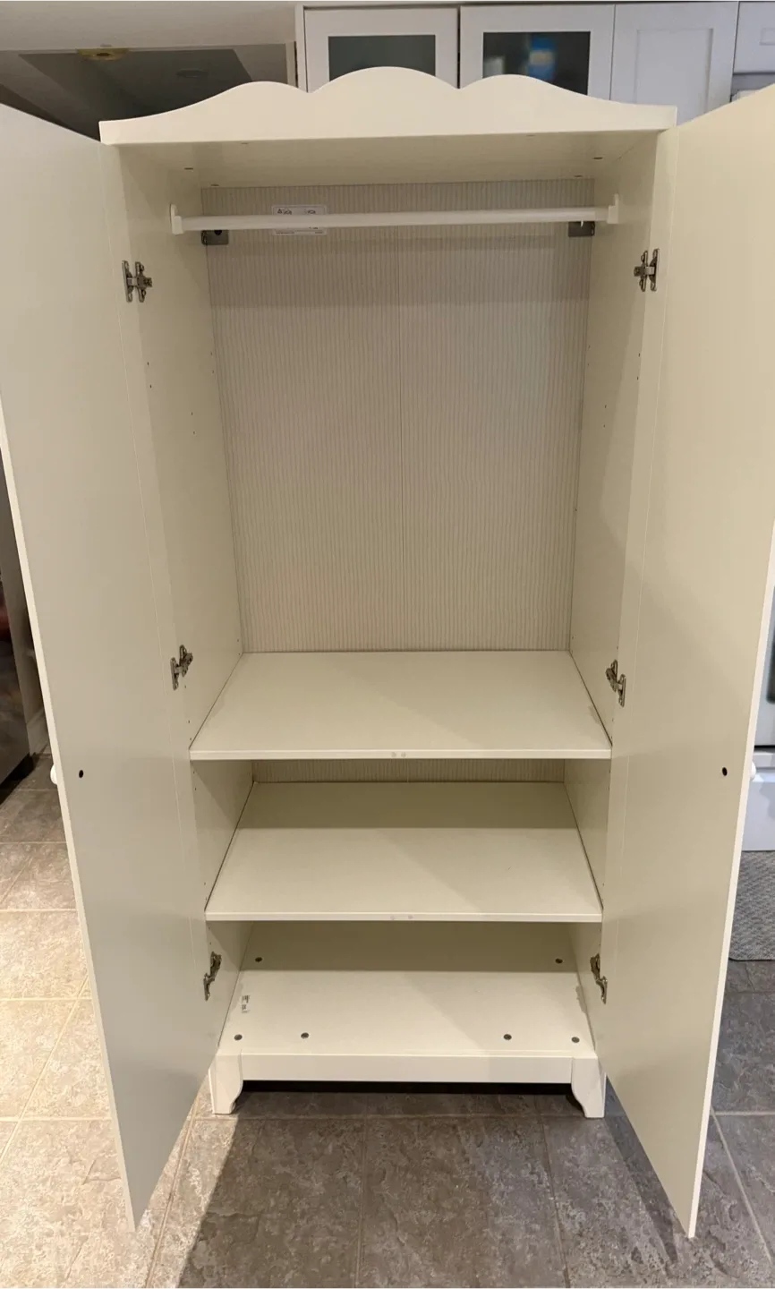 Kids White Wardrobe/ Cabinet image indicator(4)