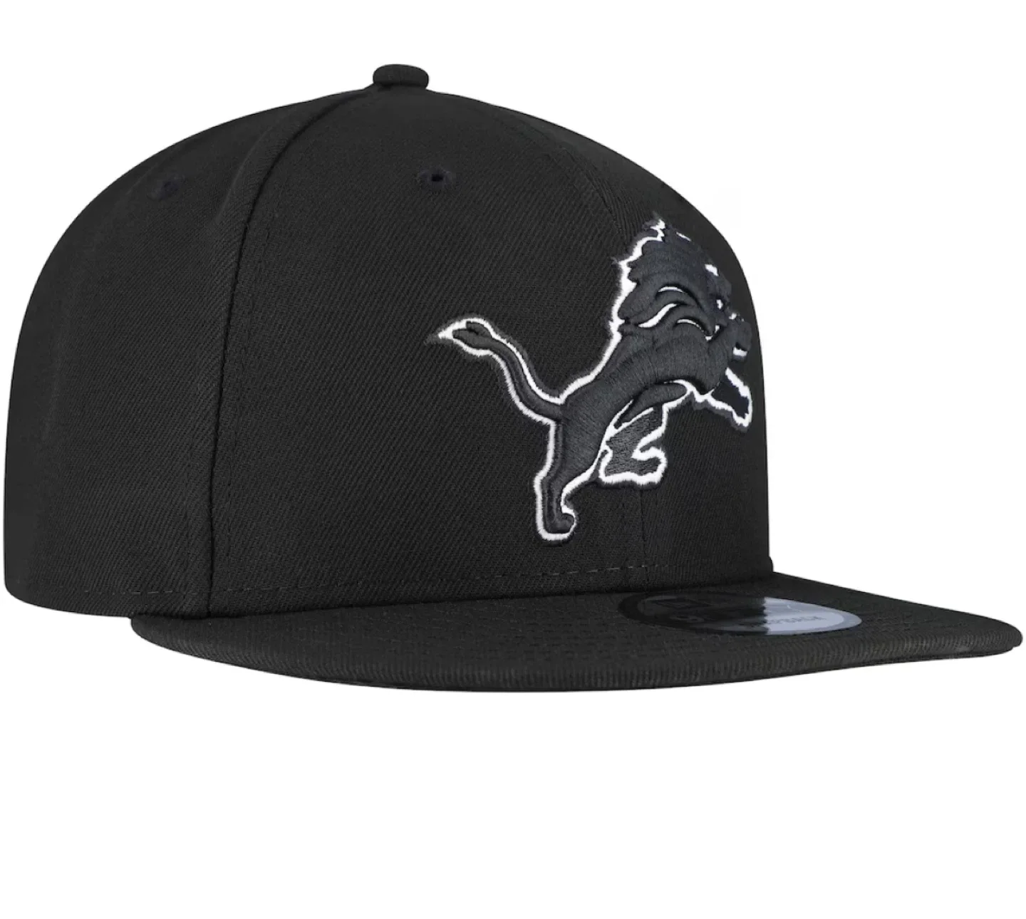 Men's New Era Black Detroit Lions 9FIFTY Adjustable Hat image indicator(3)