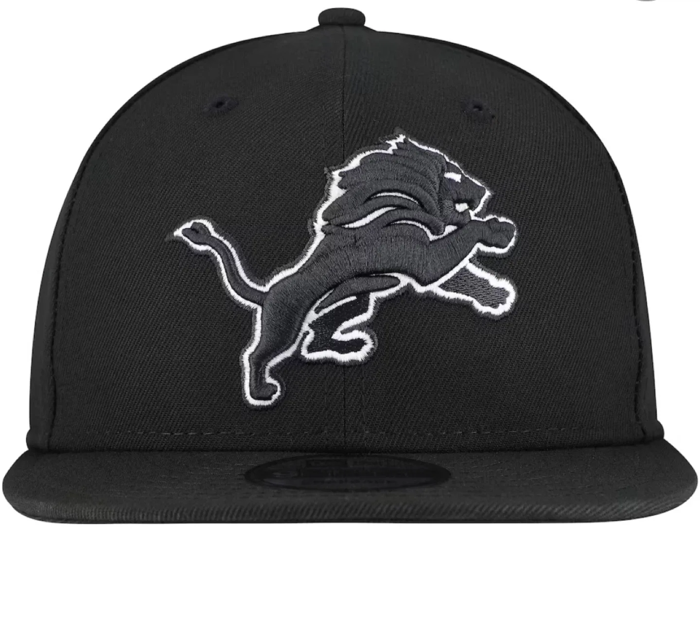 Men's New Era Black Detroit Lions 9FIFTY Adjustable Hat image indicator(2)