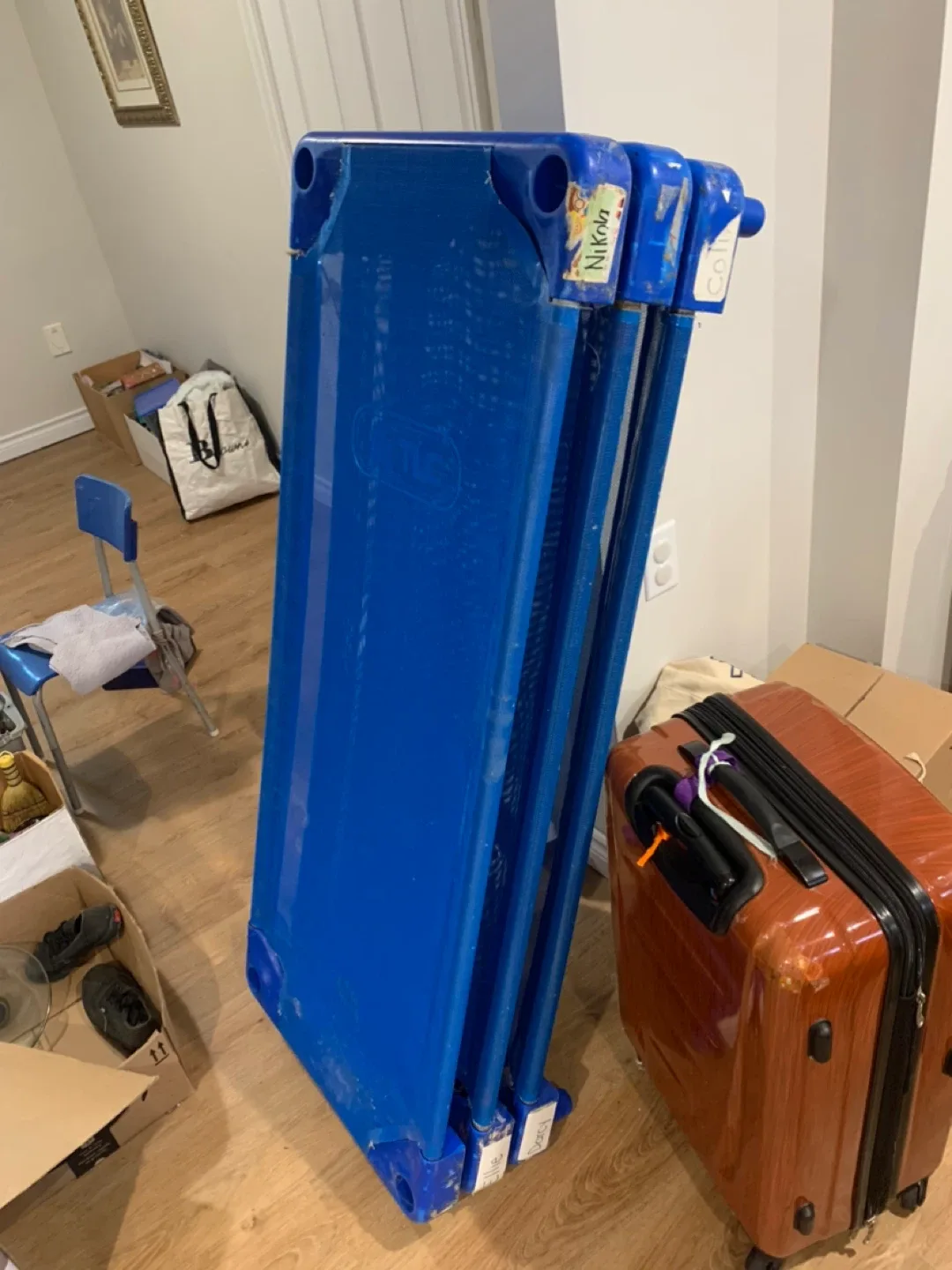 3 TLC Blue Folding Daycare Cots - Kids