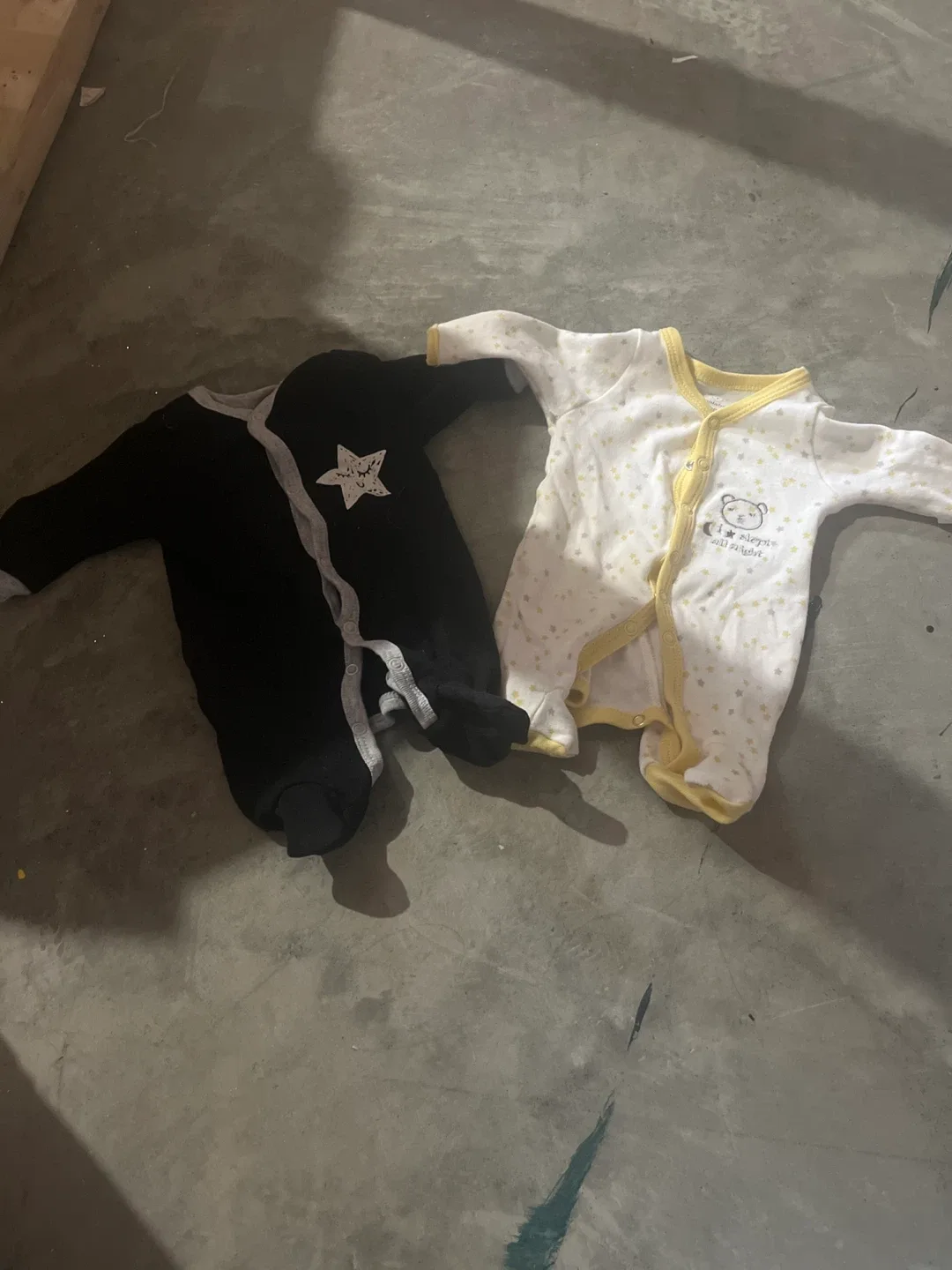 Baby Onesies - Black & White, Size Newborn