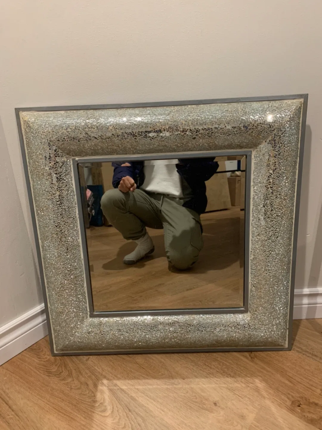 Mosaic Tile Framed Square Mirror