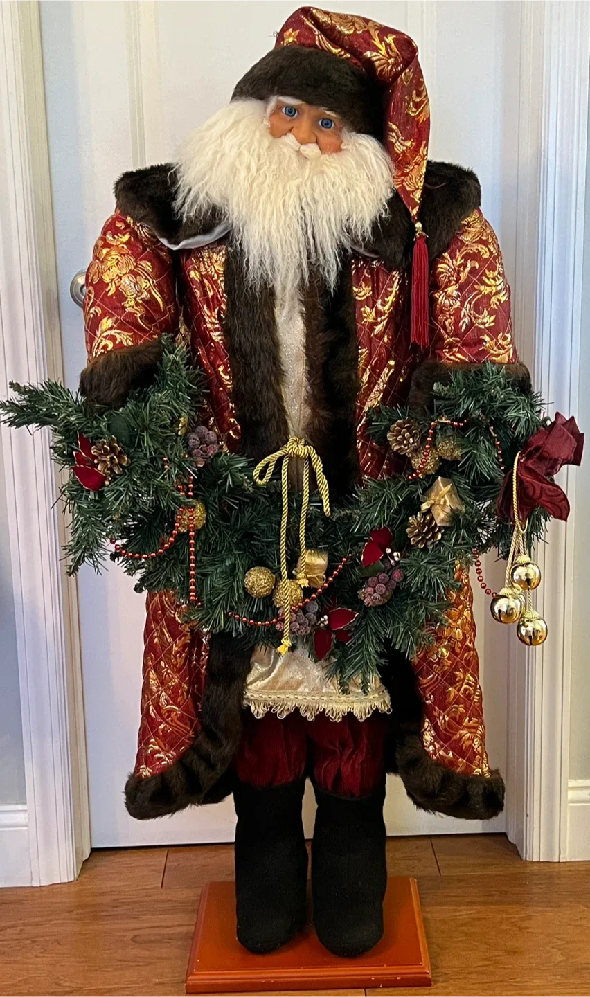 49-Inch Victorian Santa Claus Decorative Holiday Figure