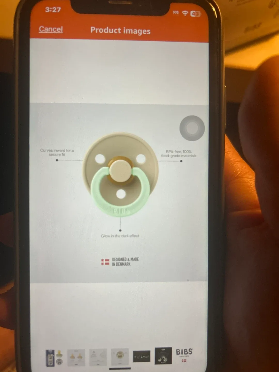 BIBS Colour Pacifier, Glow in the Dark, 2-pack image indicator(5)