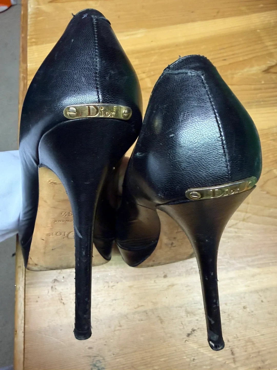 Christian Dior Black Heels Size 38.5 image indicator(2)