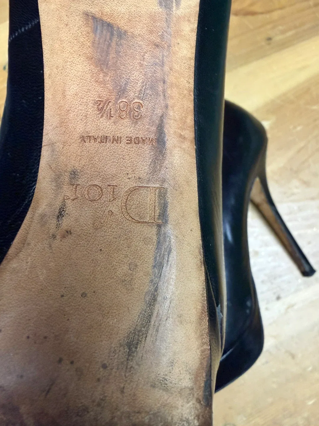 Christian Dior Black Heels Size 38.5 image indicator(5)