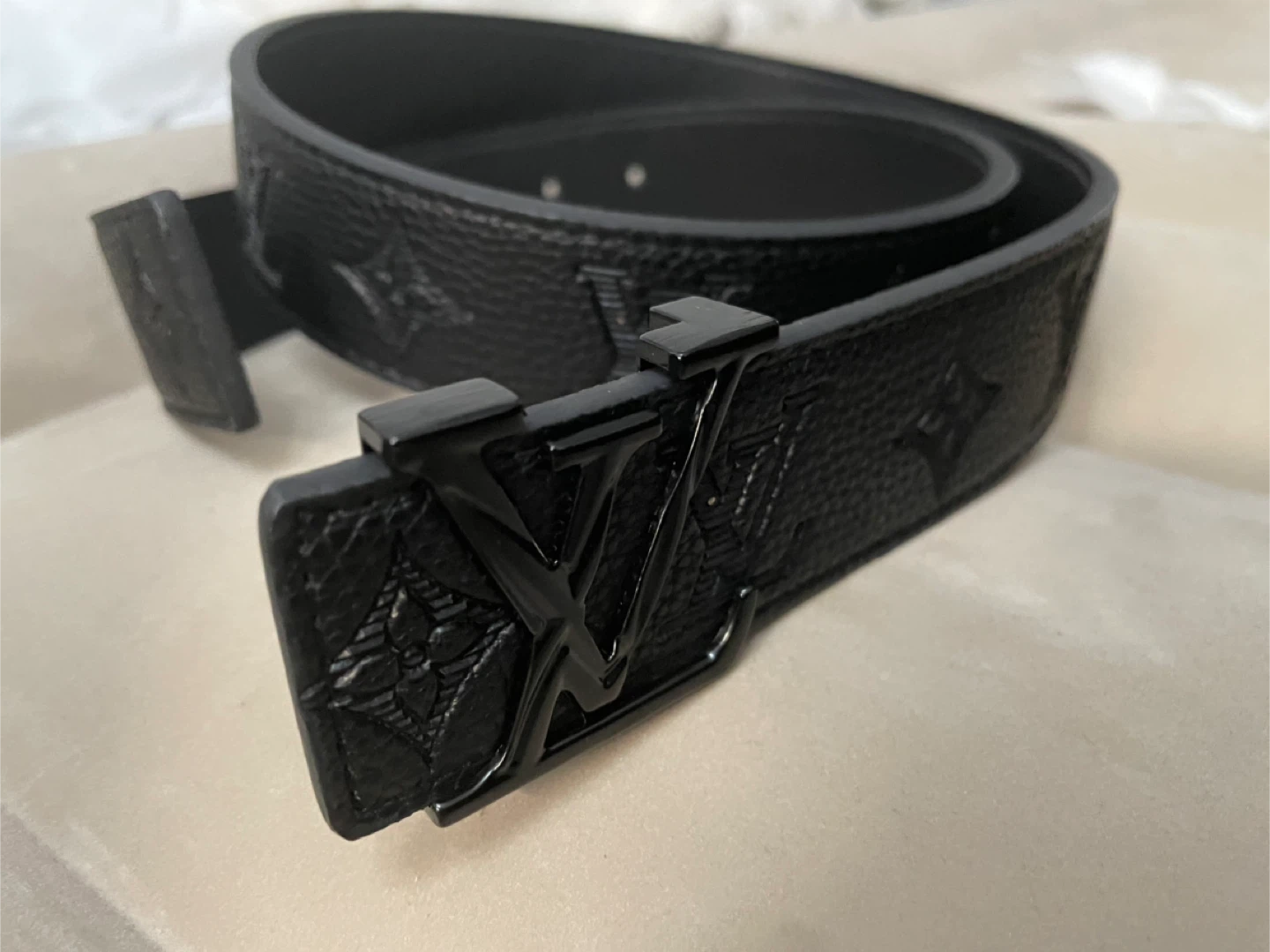 Louis Vuitton Black Leather Belt