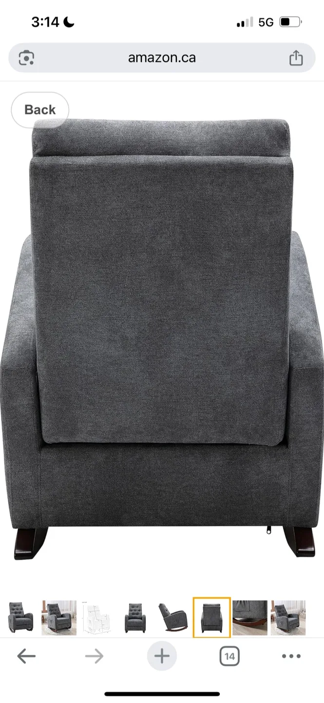 New Grey Nursery Rocking Chair image indicator(6)