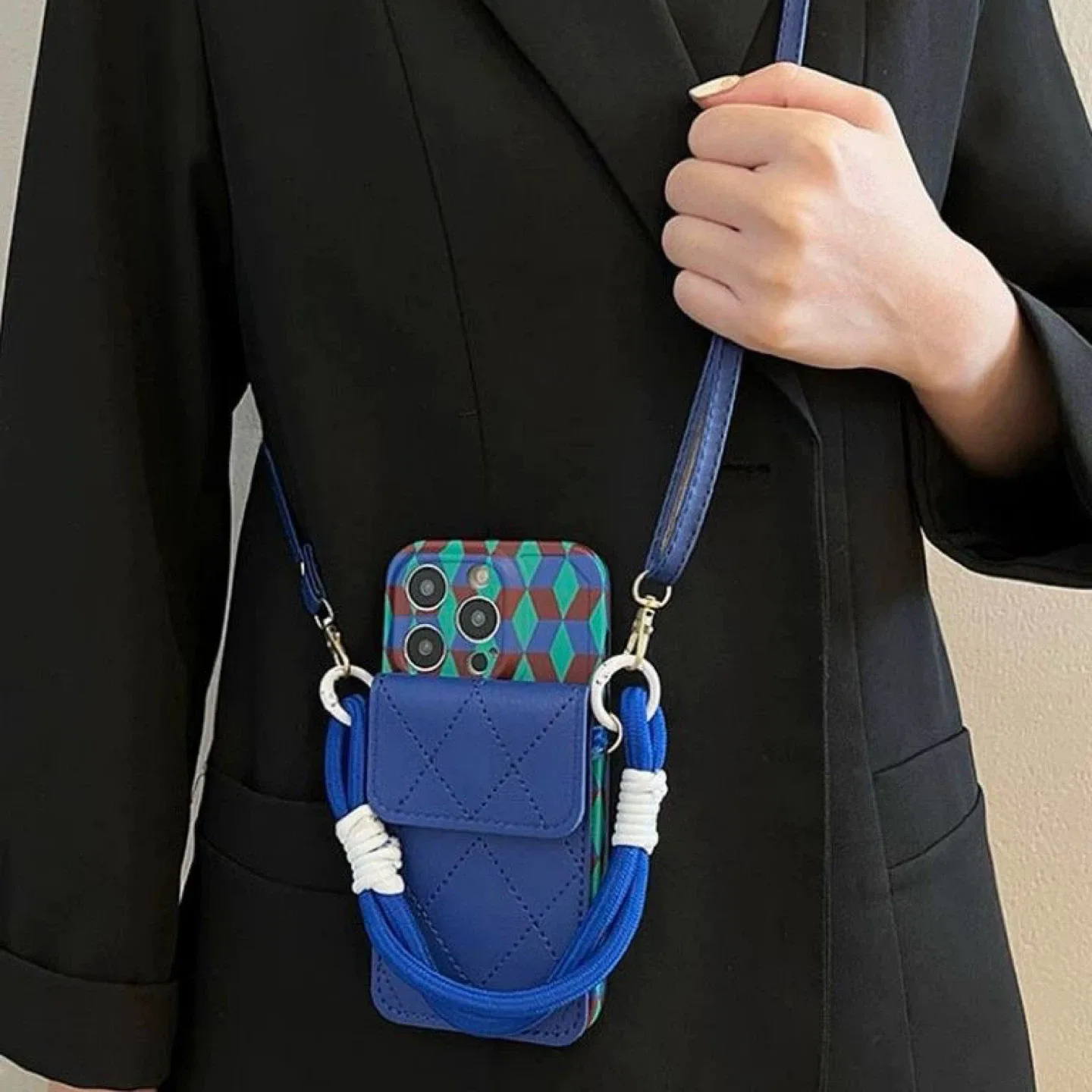 iPhone 15 Pro Max Crossbody Case Bag with Two Straps – Brand New