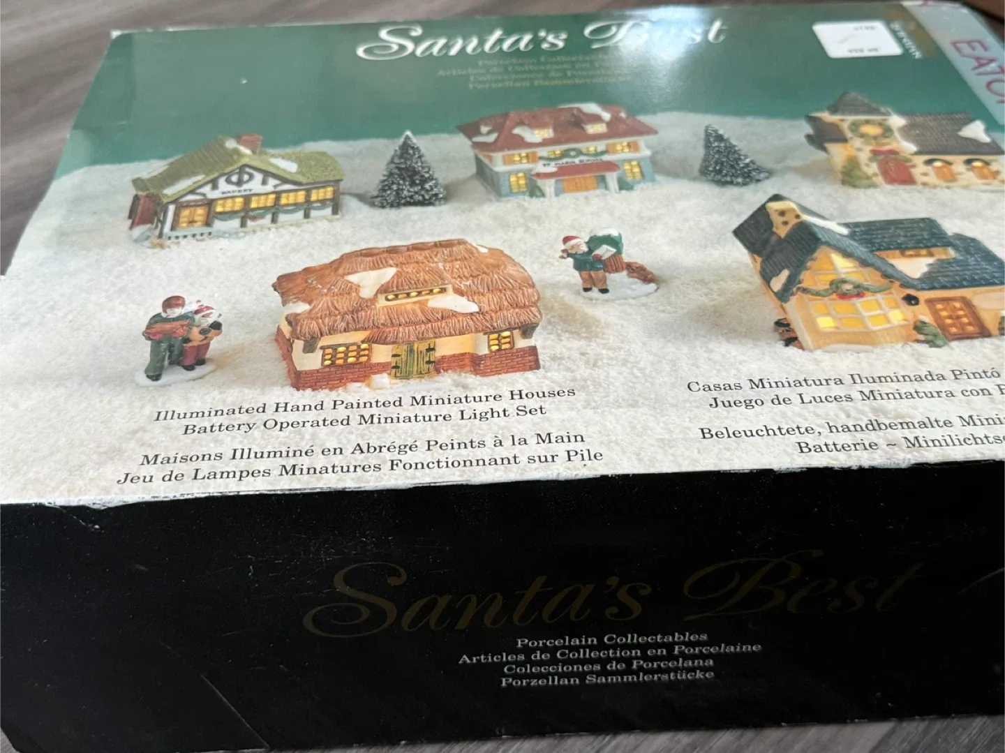 Santa's Best Porcelain Miniature Light Houses Set image indicator(3)