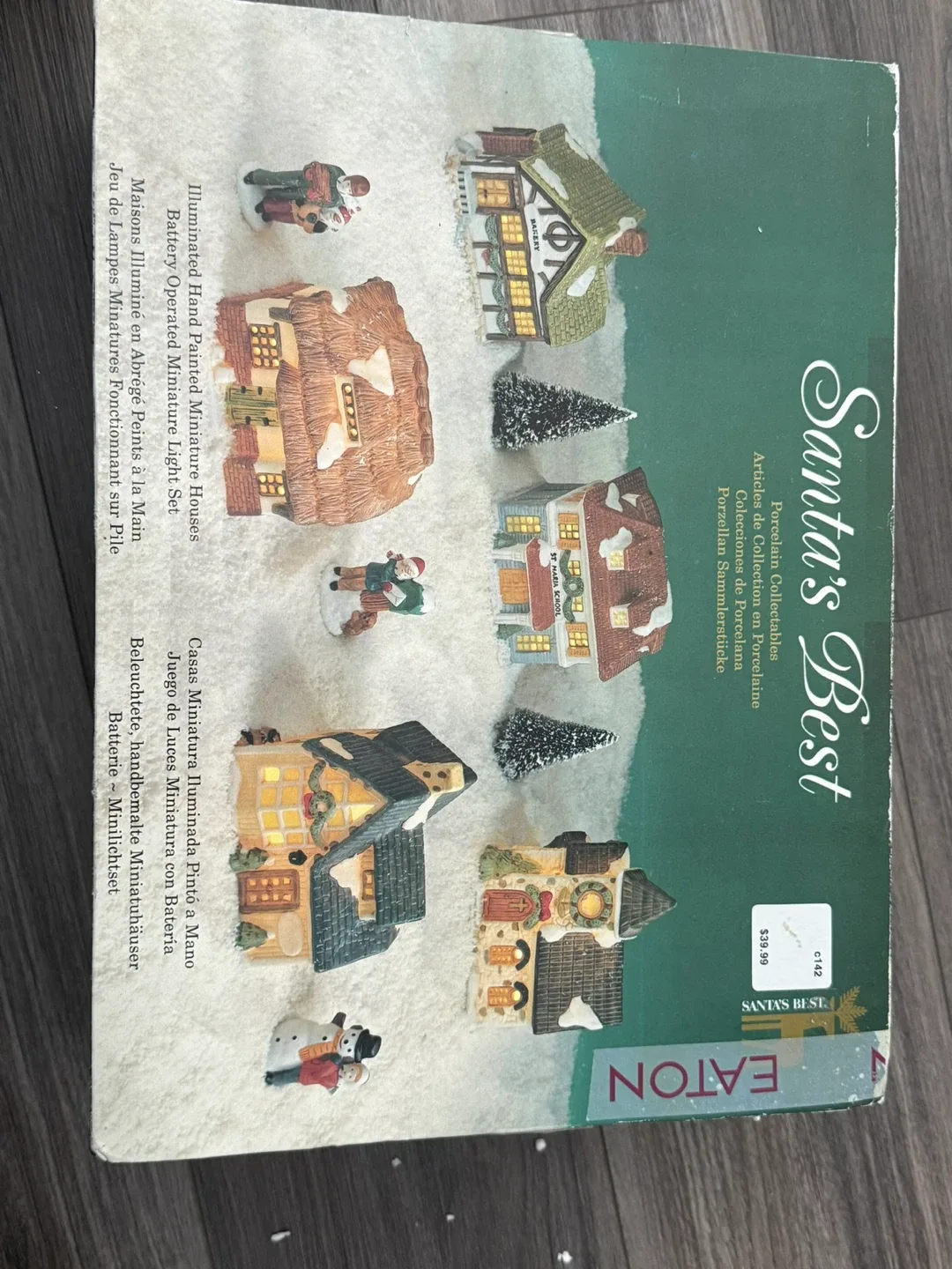 Santa's Best Porcelain Miniature Light Houses Set