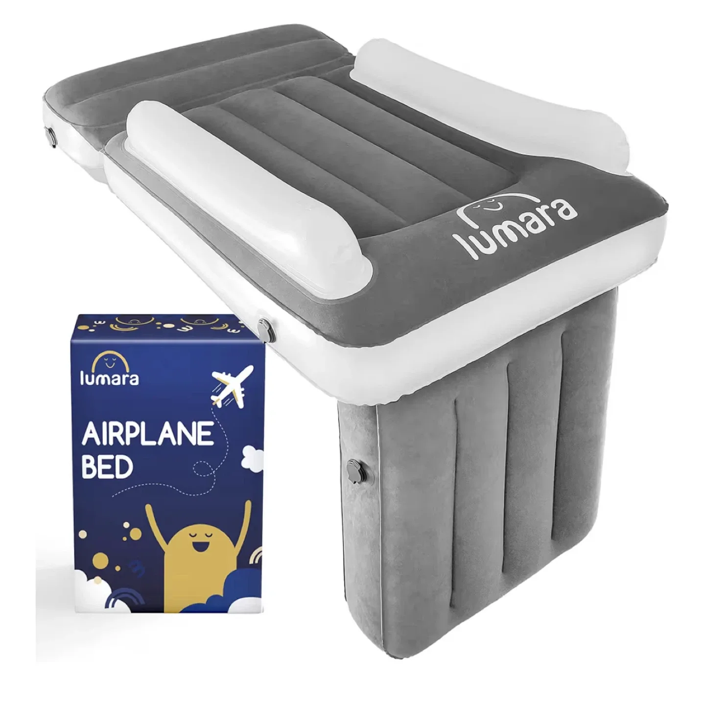 Lumara Ultimate Toddler Airplane Bed - Grey