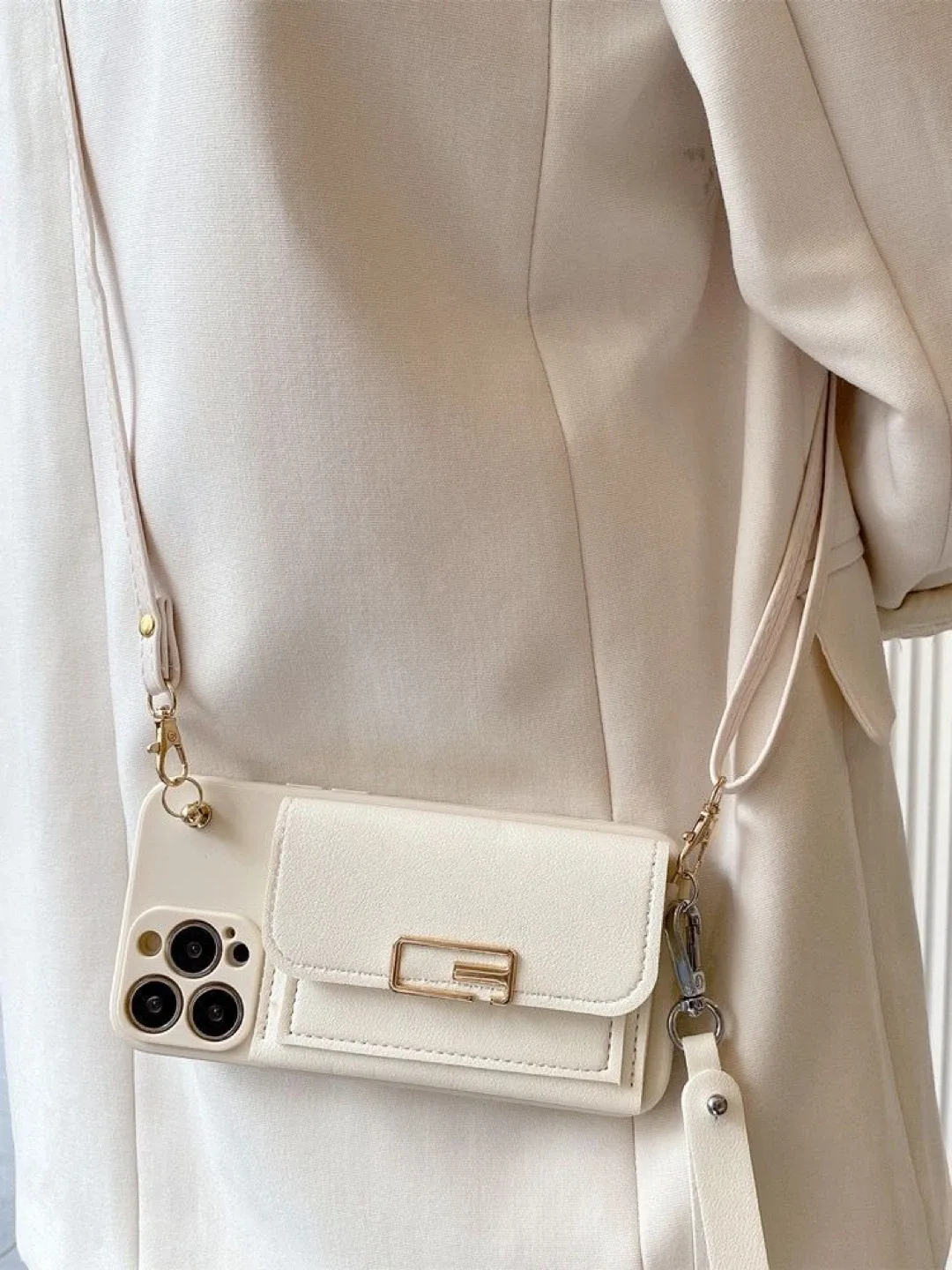 iPhone 15 Pro Max Crossbody Case Bag with Two Straps – Brand New