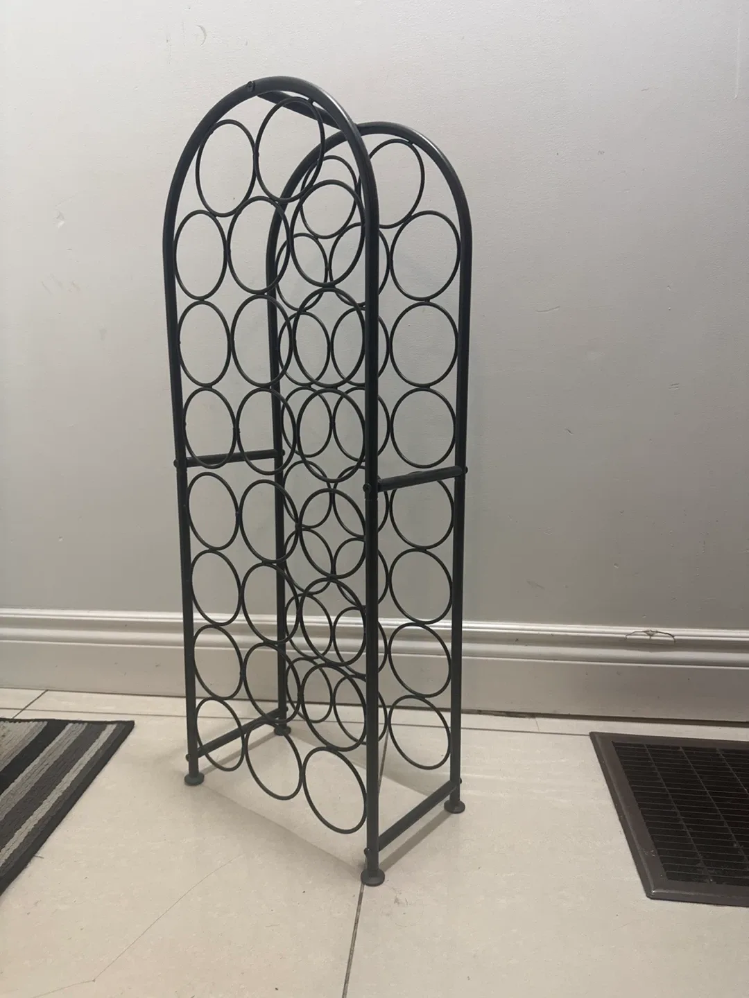 Black Metal Wine Rack- moving out sale image indicator(2)