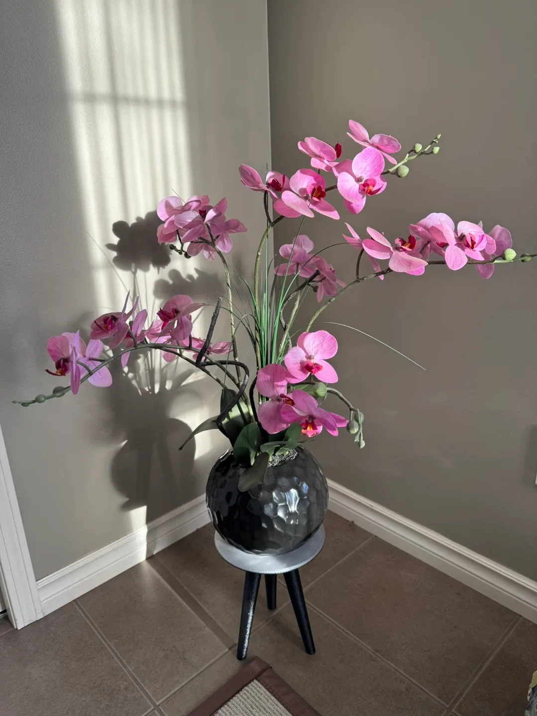 Pink Artificial Orchid Arrangement