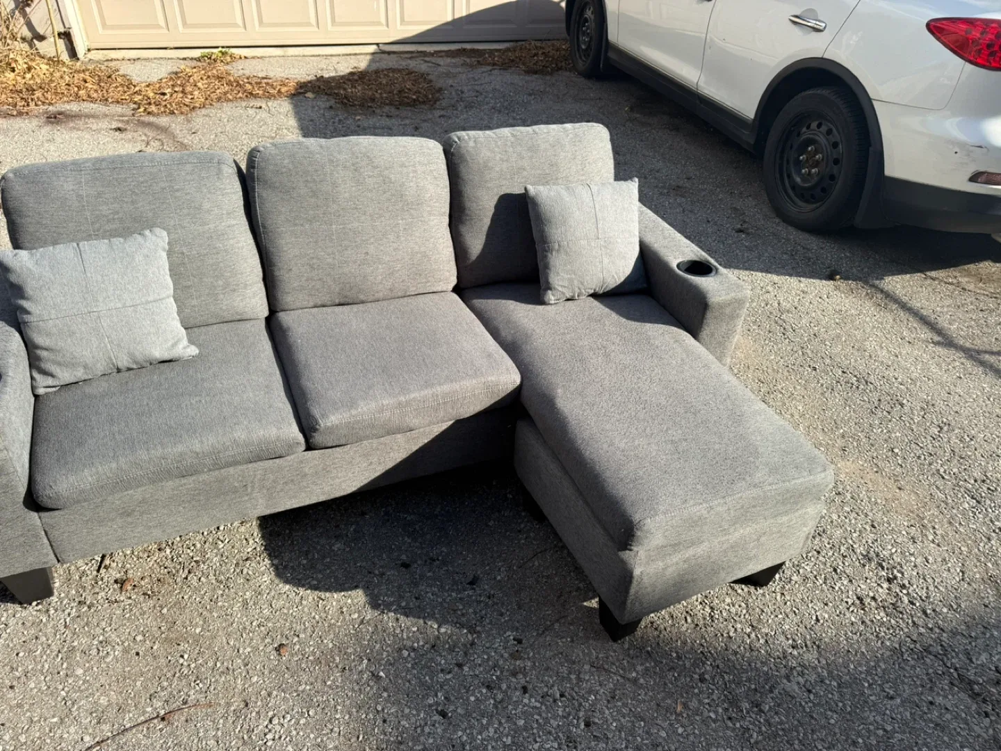 Grey Sectional Sofa with Chaise Lounge image indicator(7)